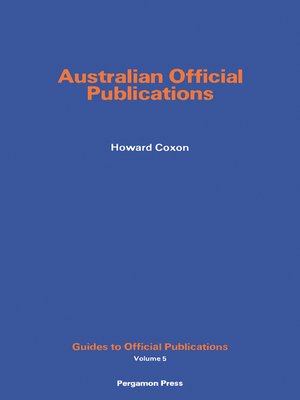 cover image of Australian Official Publications